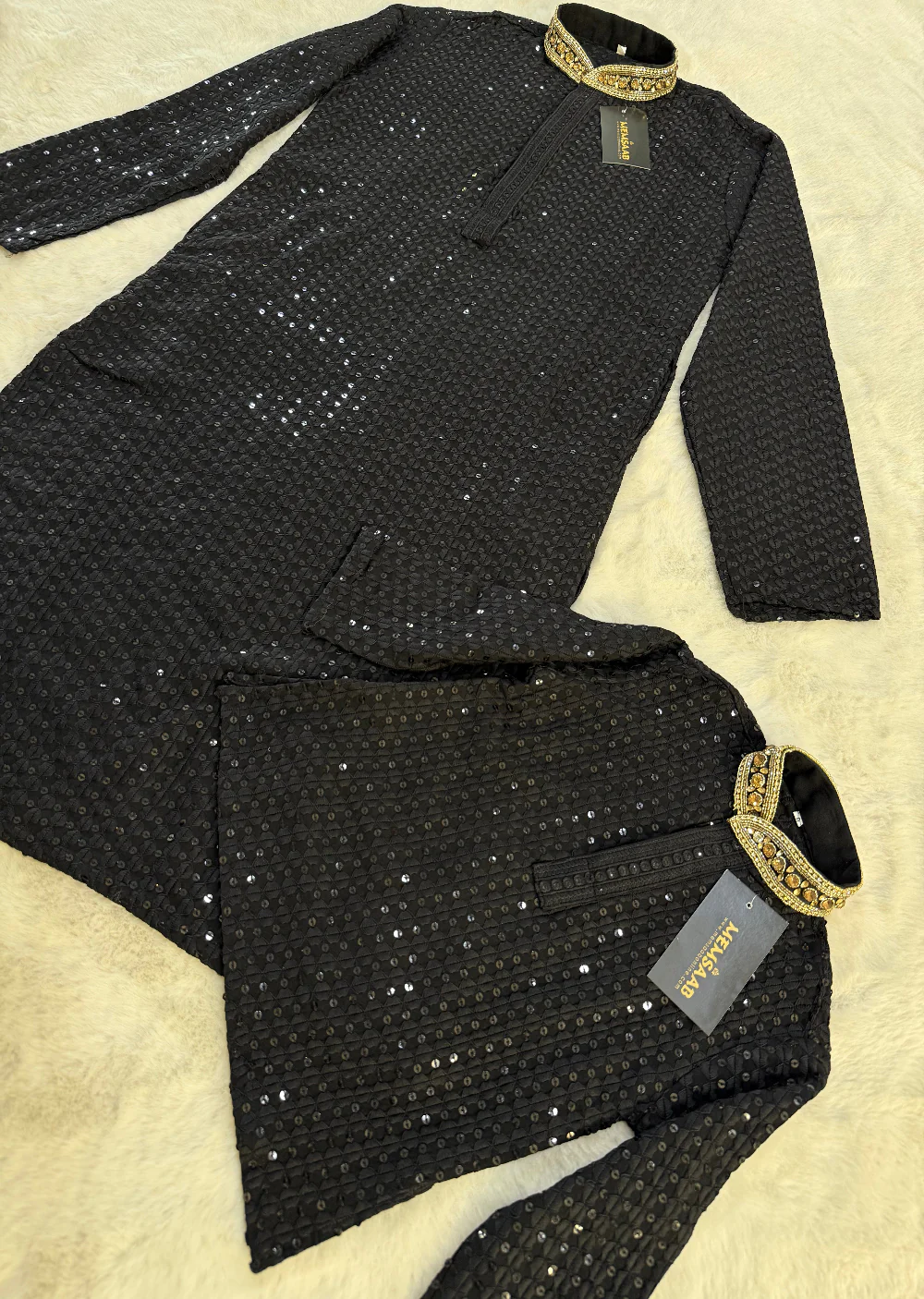 Elegant Black Kurta & Trouser Set